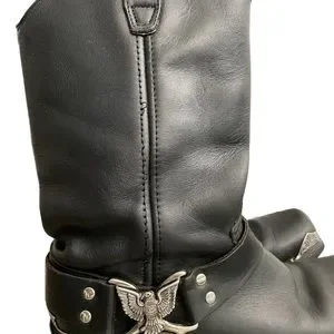 dingo | Shoes | Dingo Chopper Mens Black Leather Biker Boots  display picture 3